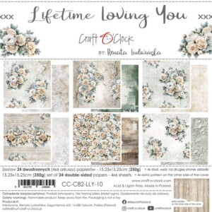 6x6 scrapbook paper pack | lifetime loving you | 24 double sided sheets | craft o'clock