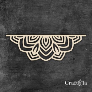 chipboard elements | mandala 0875 | 2 pieces | 15x5x0,15 | craftula