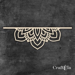 chipboard elements | mandala 0878 | 2 pieces | 15x5x0,15 | craftula