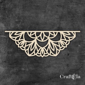 chipboard elements | mandala 0879 | 2 pieces | 15x5x0,15 | craftula