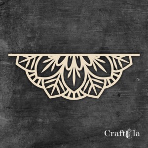 chipboard elements | mandala 0880 | 2 pieces | 15x5x0,15 | craftula