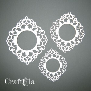 chipboard elements | frames 0004z | 3 pieces | set | craftula