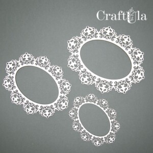 chipboard elements | frames 0006z | 3 pieces | set | craftula
