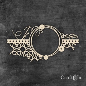 chipboard elements | frame 1465 | 1 pieces | 11,5x6x0,15 | craftula