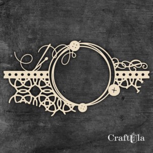 chipboard elements | frame 1466 | 1 pieces | 15x7,5x0,15 | craftula