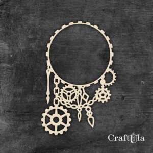 chipboard elements | frame 1523 – steampunk | 1 pieces | 7x11x0,15 | craftula