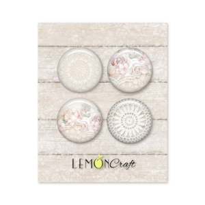 decorative buttons | linen story | 4 pieces | lemoncraft