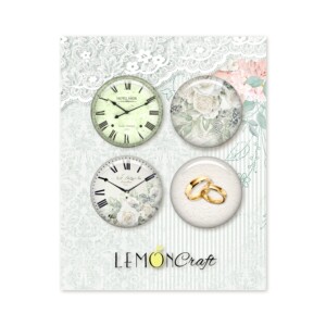 decorative buttons | sincerity | 4 pieces | lemoncraft