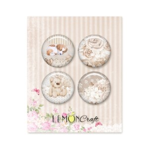 decorative buttons | waiting for you | 4 pieces | lemoncraft