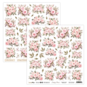12x12 scrapbook paper | shabby pack 2 | | flowers to cut | 1 sheet | scrapboys