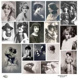 12x12 scrapbook paper | vintage photos | 1 sheet | alchemy of art