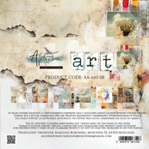 8x8 scrapbook paper pack | art | 24 sheets | alchemy of art