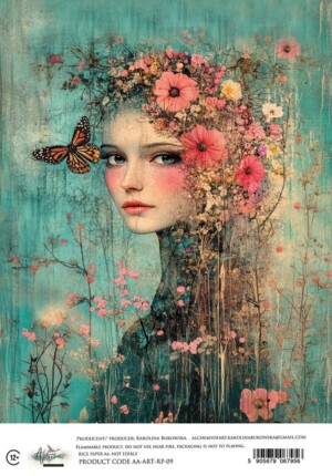 a4 rice paper for decoupage | art | 9 | 1 sheet | alchemy of art