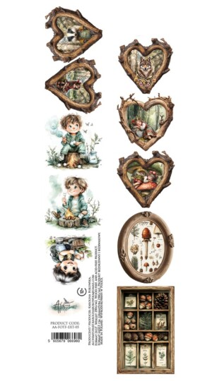 2x12 scrapbook paper | friends of the forest | 1 sheet | alchemy of art