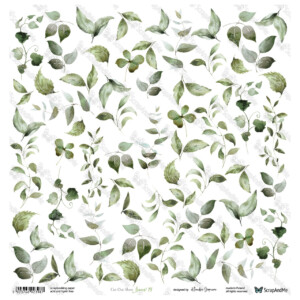 12x12 scrapbook paper | leaves 18 fussy cutting elements to cut | 1 sheet | scrapandme