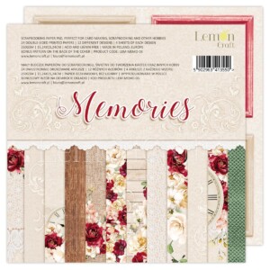 6x6 scrapbook paper pack | memories | 24 sheets | lemoncraft