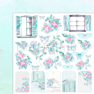12x12 scrapbook paper | silence extras to cut | 1 sheet | lemoncraft