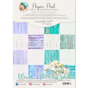 a4 scrapbook paper pack | wood patterns | 16 sheets | lemoncraft