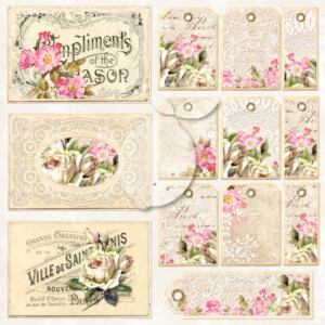 12x12 scrapbook paper | house of roses | 1 sheet | lemoncraft