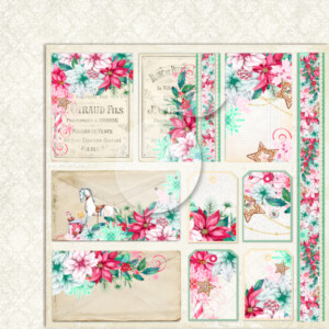 12x12 scrapbook paper | joy to the world | 1 sheet | lemoncraft