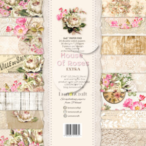 6x6 scrapbook paper pack | house of roses | 24 sheets | lemoncraft