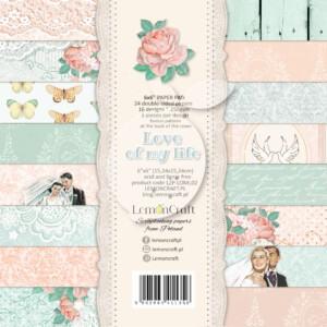 6x6 scrapbook paper pack | love of my life | 24 sheets | lemoncraft