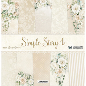 12x12 scrapbook paper pack | simple story 4 | 5 sheets | scrapandme