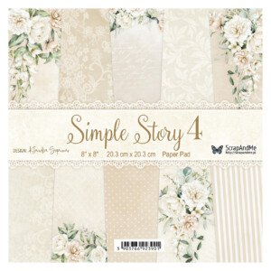 8x8 scrapbook paper pack | simple story 4 | 15 sheets | scrapandme