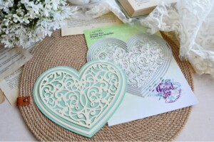 metal cutting die "heart nesting dies set" for scrapbooking & cardmaking | 5 pieces | 140x110 mm to 170x140 mm | agiart