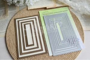 metal cutting die "stitched rectangles" for scrapbooking & cardmaking | 8 pieces | 95x18 mm to 185x110 mm | agiart