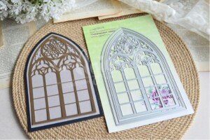 metal cutting die "gothic window" for scrapbooking & cardmaking | 3 pieces | 170x100 mm to 187x115 mm | agiart
