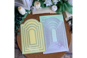 metal cutting die "nested arch frames dies set" for scrapbooking & cardmaking | 10 pieces | 80x31 mm to 195x130 mm | agiart