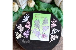 metal cutting die "apple blossom branch dies set" for scrapbooking & cardmaking | 2 pieces | 57x31 mm to 66x30 mm | agiart