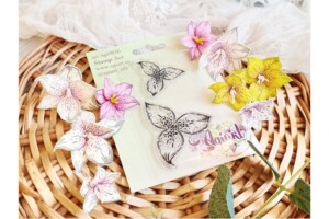 clear stamp set ""large lilies | 2 pieces | 36x34 mm to 52x50 mm | agiart