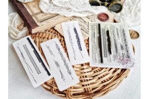 clear stamp set ""important accents no.1 | 8 pieces | 44x8 mm to 114x8 mm | agiart