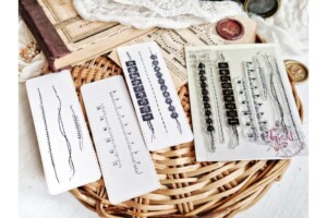 clear stamp set ""important accents no.2 | 8 pieces | 53x7 mm to 110x13 mm | agiart