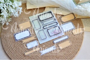 clear stamp set ""card catalog | 6 pieces | 40x21 mm to 60x34 mm | agiart