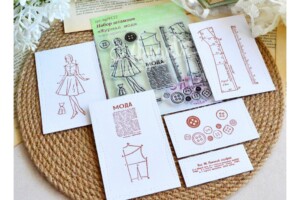 clear stamp set ""fashion journal | 9 pieces | 10 mm to 76 mm | agiart
