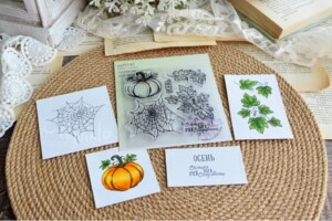 clear stamp set ""autumn time | 6 pieces | 20x7 mm to 65x52 mm | agiart