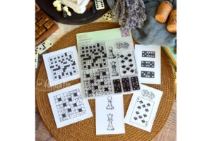 clear stamp set ""playtime | 9 pieces | 30x15 mm to 58x58 mm | agiart