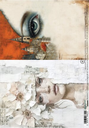 a4 rice paper for decoupage | collage | 1 sheet | alchemy of art