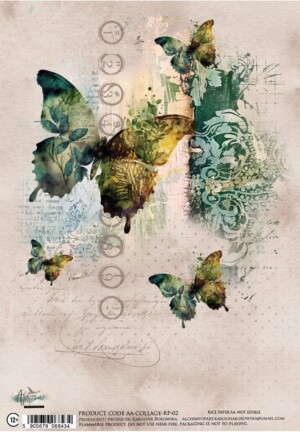 a4 rice paper for decoupage | collage | 1 sheet | alchemy of art