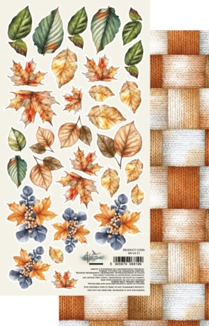 6x12 scrapbook paper | lovely autumn | 1 sheet | alchemy of art