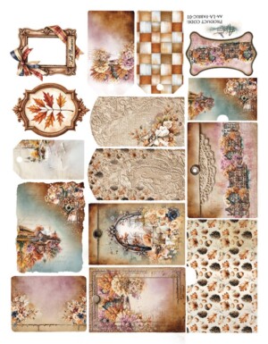 31x50cm fabric sheet for cutting | lovely autumn | | 1 sheet | alchemy of art