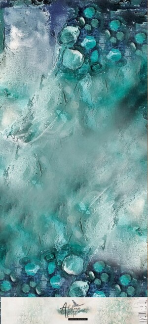 70x32 cm fabric album cover base | ocean blue | 1 piece | alchemy of art