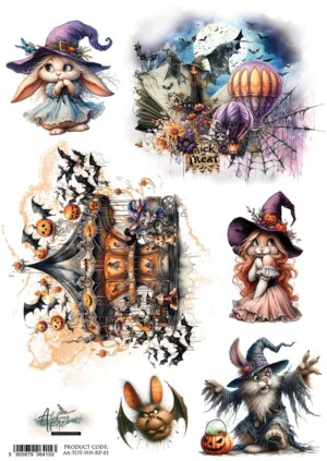 a4 rice paper for decoupage | trick or treat | 1 sheet | alchemy of art
