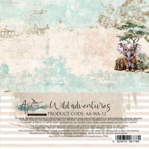 6x6 scrapbook paper pack | wild adventure | 24 sheets | alchemy of art
