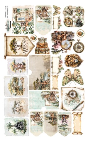 31x39,5cm fabric sheet for cutting | wild adventure | | 1 sheet | alchemy of art