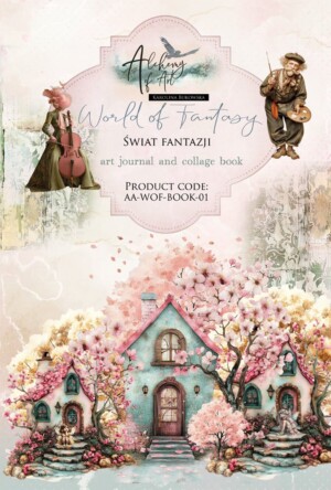 clear stamp set "word of fantasy"art journal and collage book | 32 pieces | a4 | alchemy of art